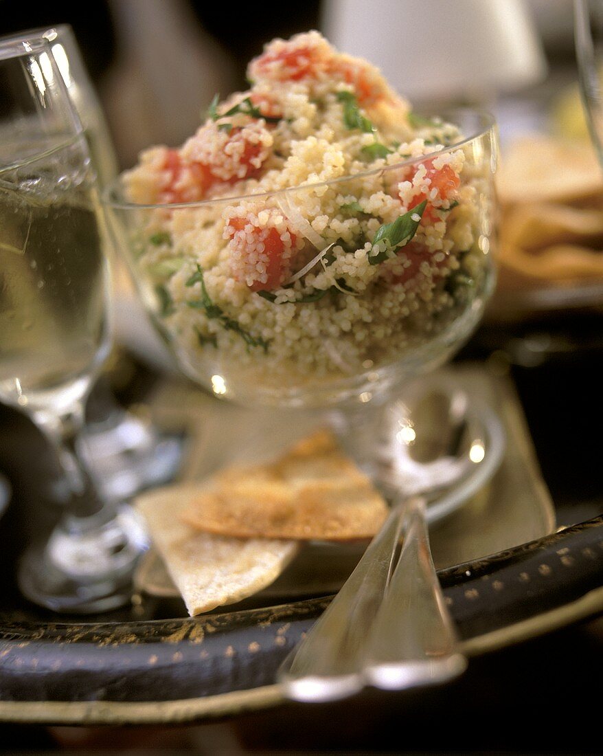Tabbouleh (bulghur salad with parsley and tomatoes)