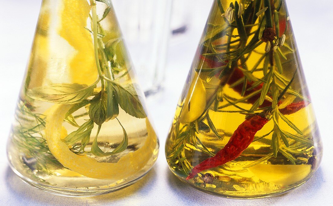 Herb vinegar and herb oil