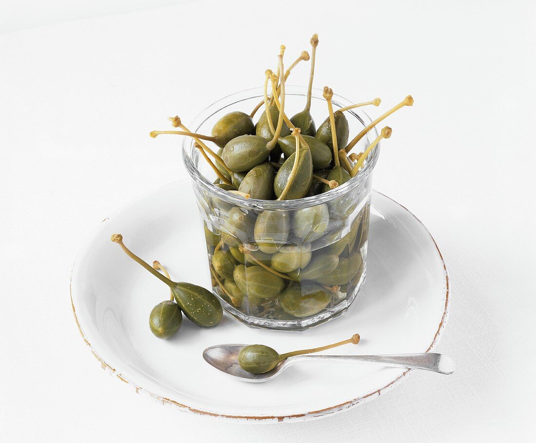 Giant capers in jar