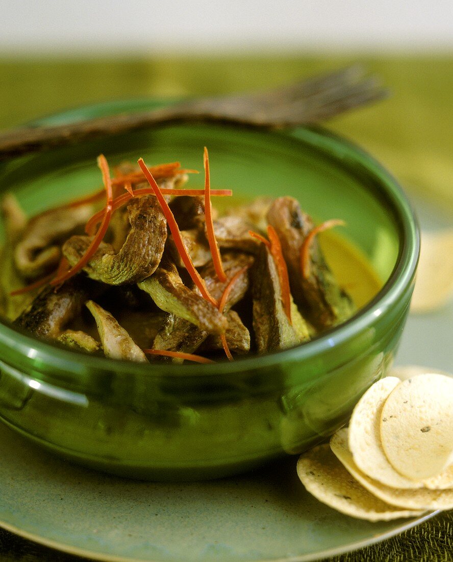 Entenfleisch mit Currysauce