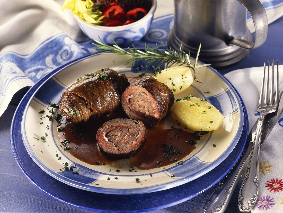 Beef roulade with parsley potatoes