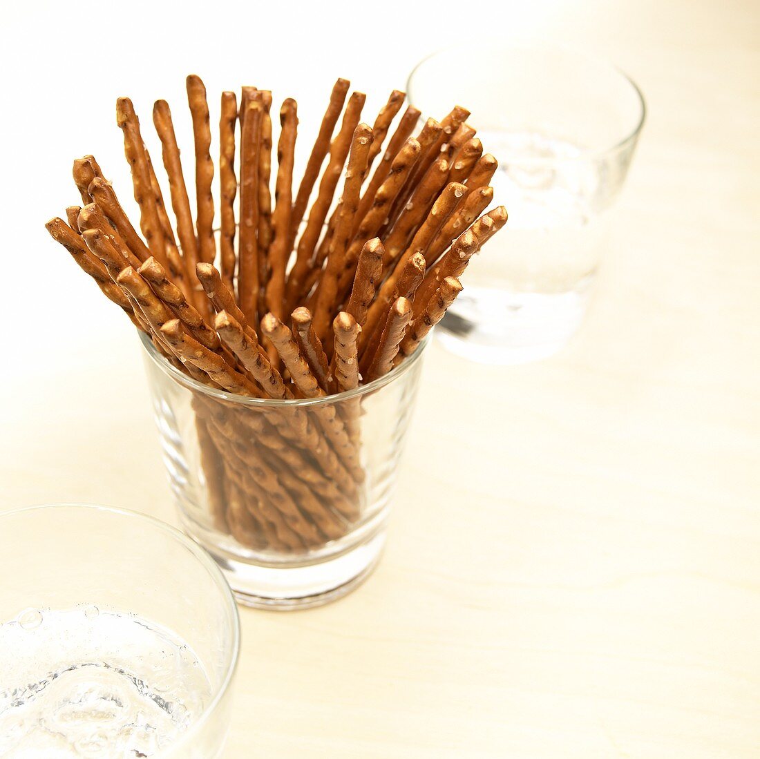 Salted straws in a glass
