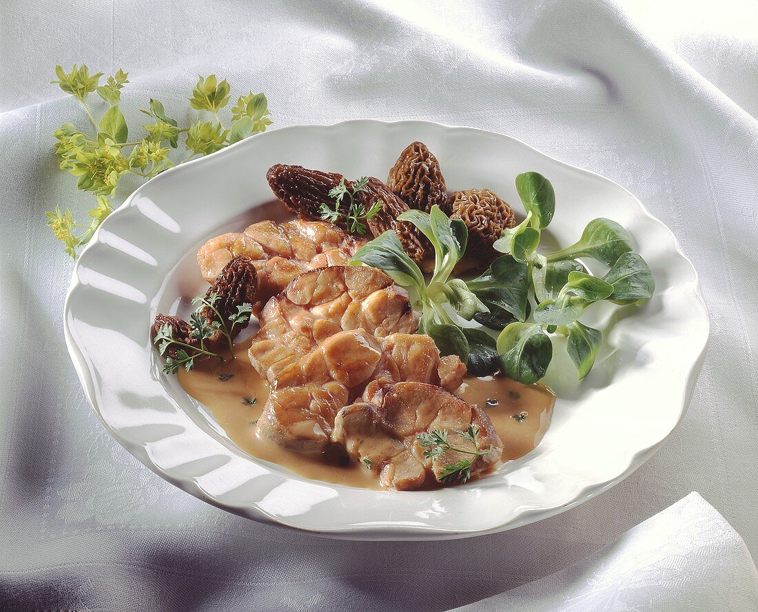 Calf's sweetbread with morels