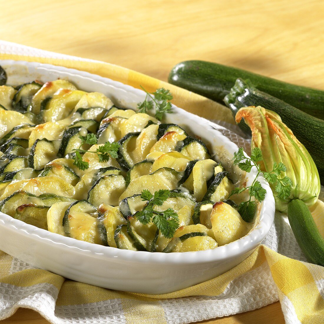 Potato and courgette bake