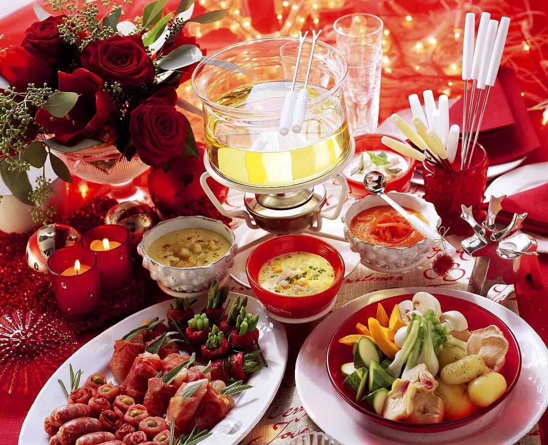 Christmas fondue for the whole family