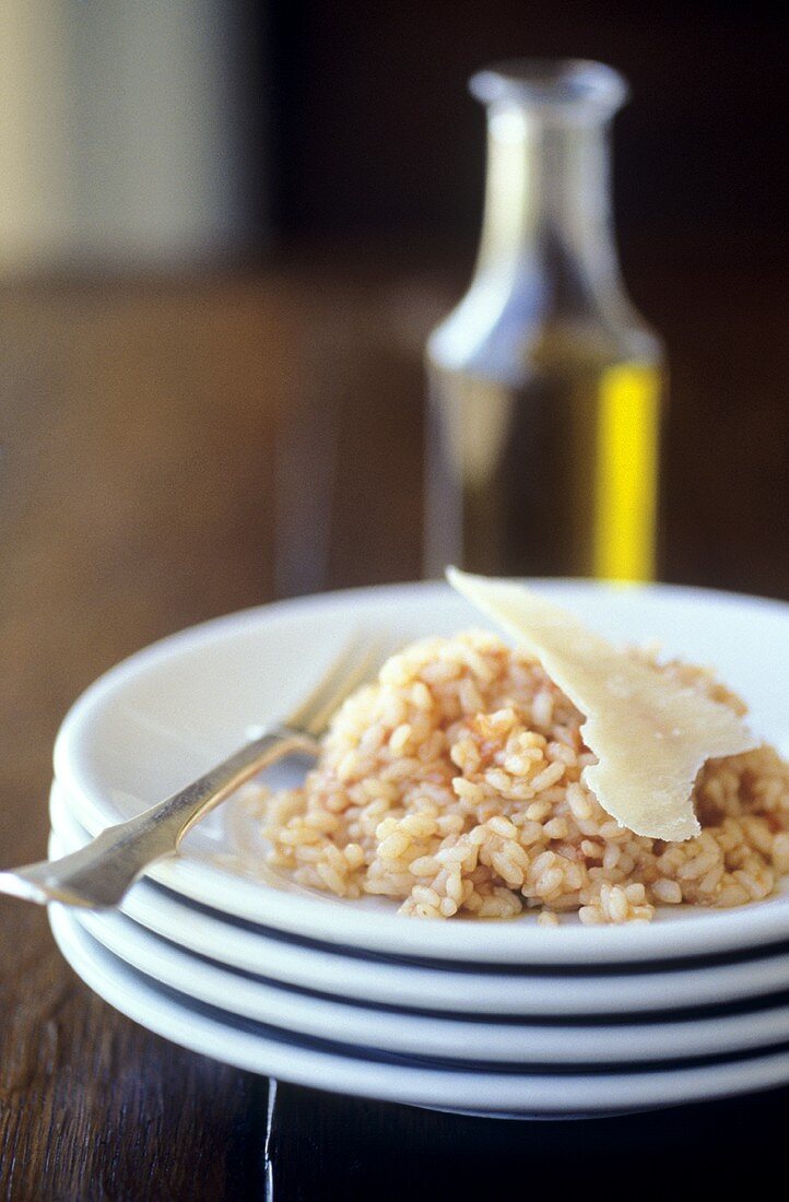 Risotto al pomodoro (Tomato risotto with Parmesan, Italy)