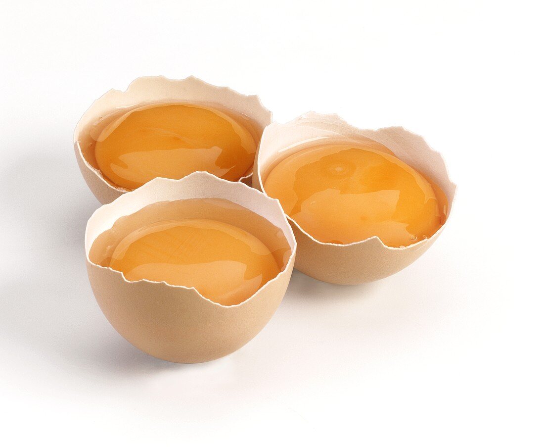 Three egg halves