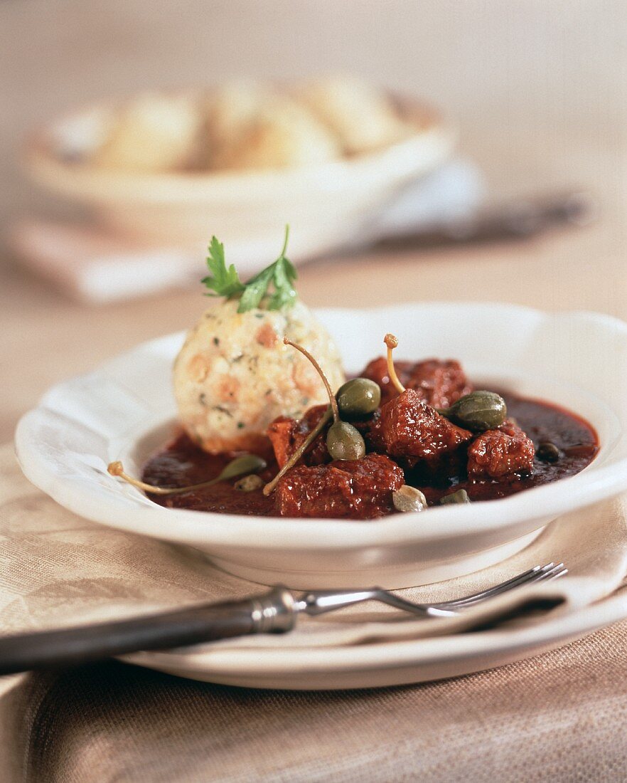 Kaiser's goulash (Austrian veal goulash with capers)