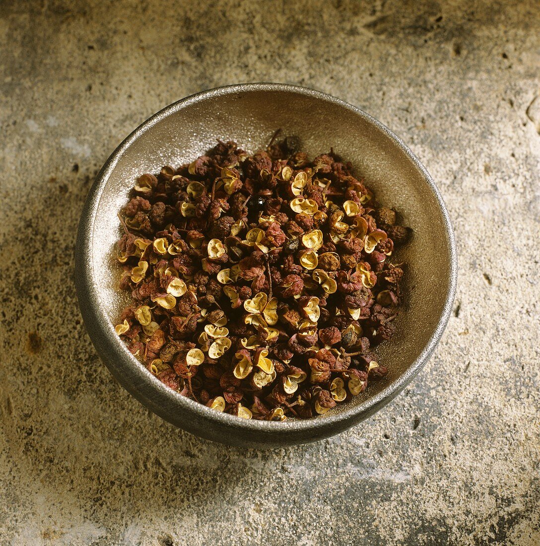 Szechuan pepper in a bowl