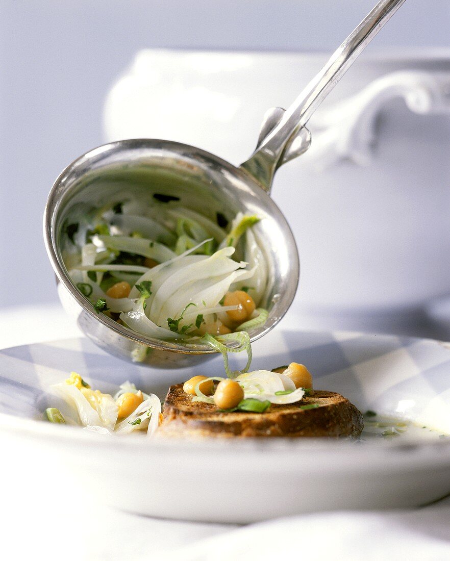 Zuppa di finocchio (fennel soup), Sardinia, Italy