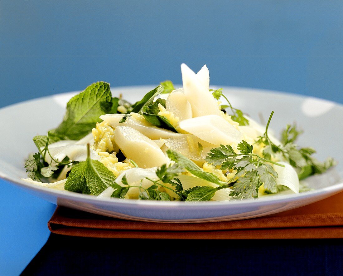 Asparagus and rice salad