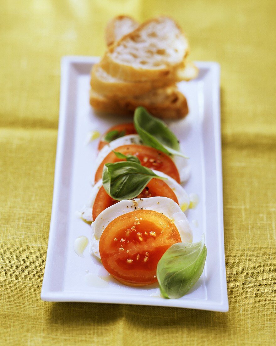 Insalata caprese (tomatoes and mozzarella, Italy)