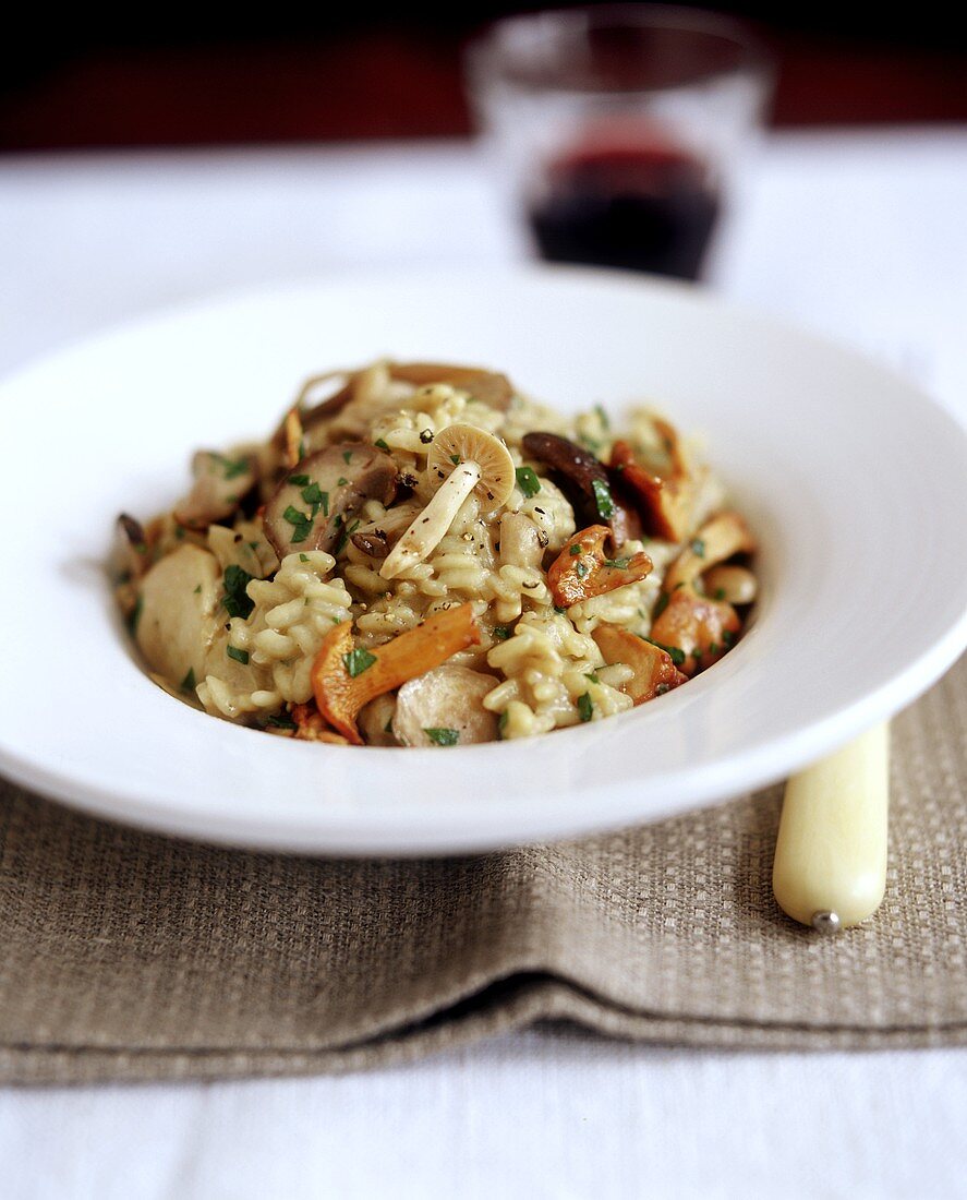 Risotto ai funghi di bosco (Risotto with forest mushrooms)