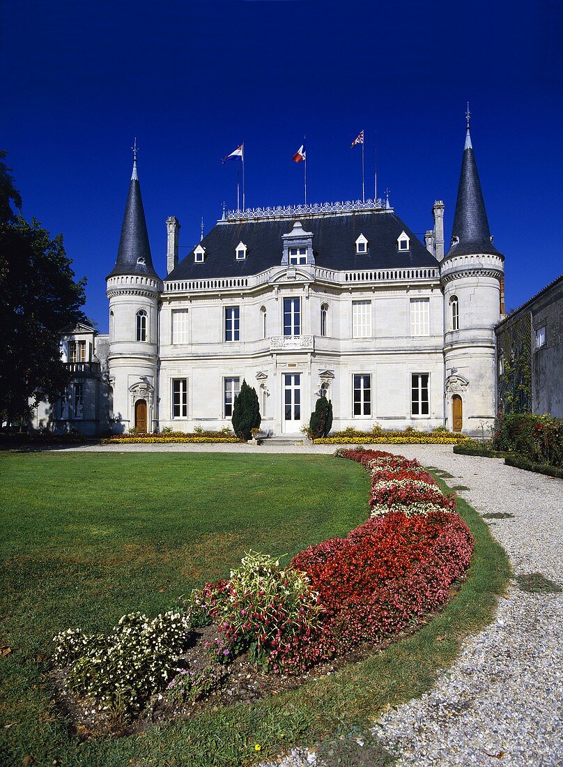 Das berühmte Château Palmer im Anbaugebiet Medoc, Bordeaux
