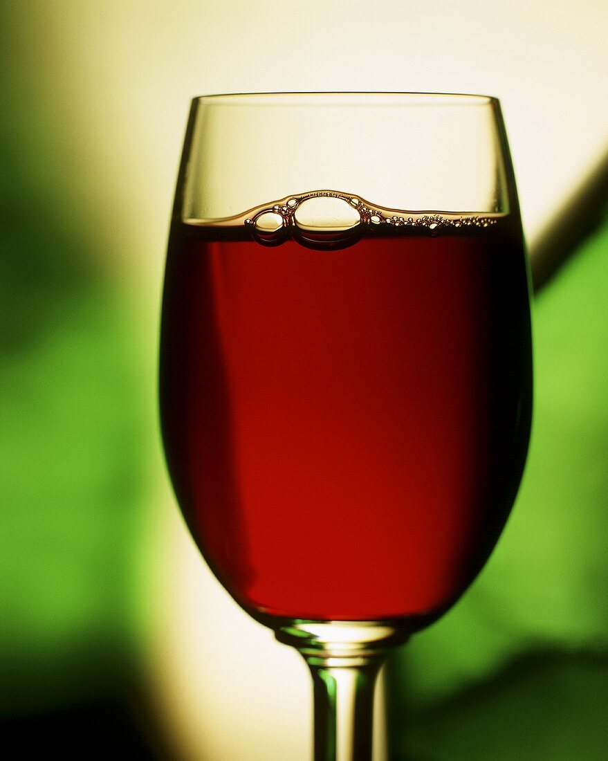 Red wine in glass