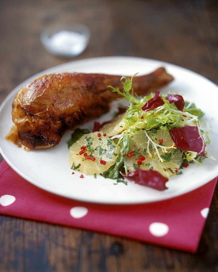 Turkey leg with Lime and Chilli Salad