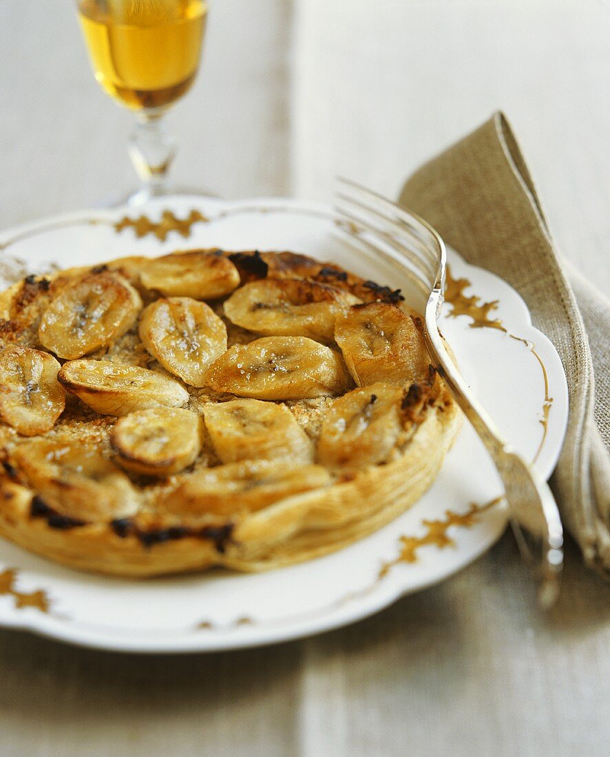 Banana and coconut tart