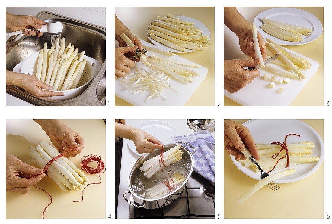 Preparing asparagus: basic steps