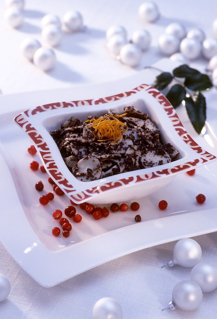 Kluski z makiem (Mohnnudeln), Weihnachtsgericht aus Polen