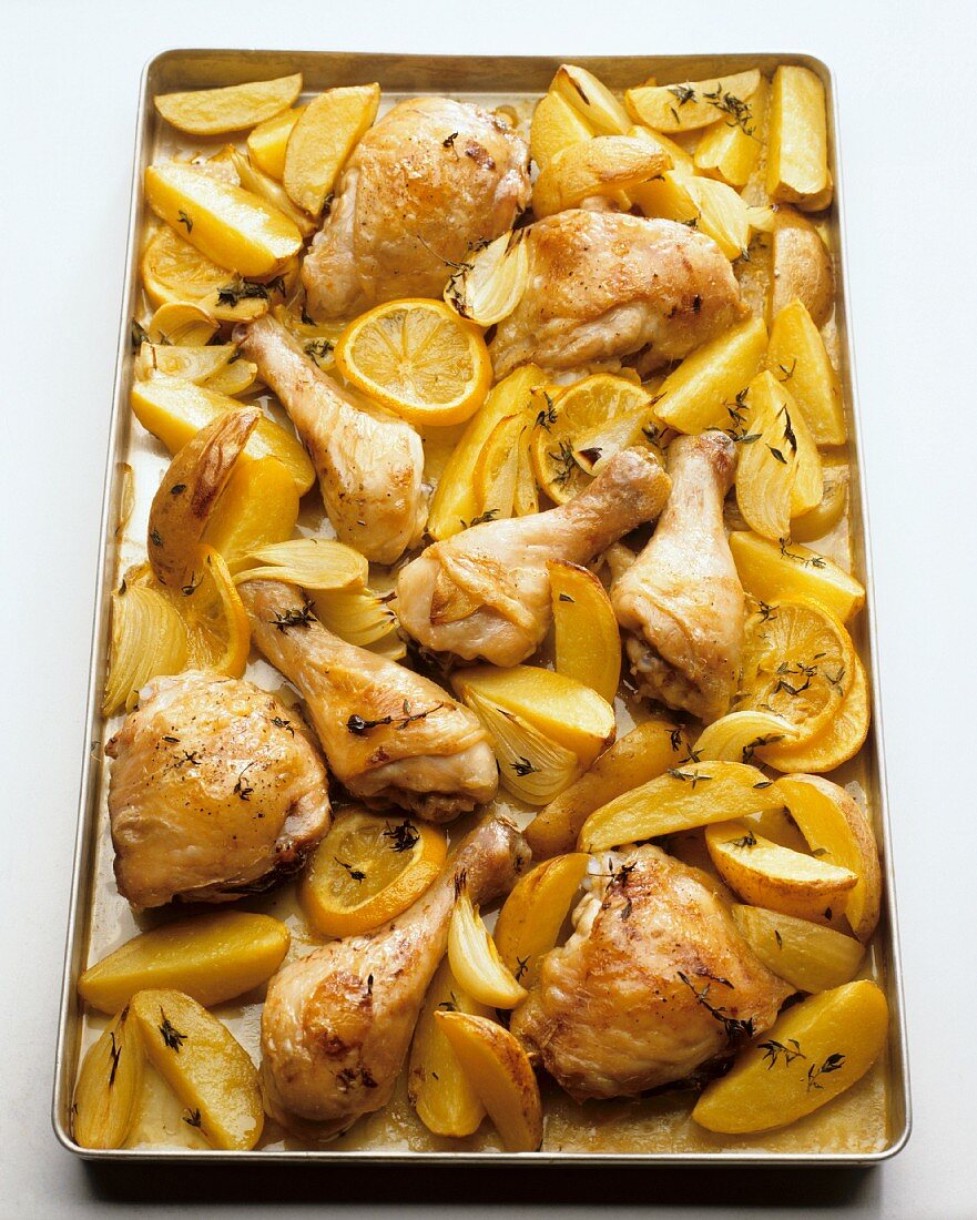 Oven-baked garlic chicken