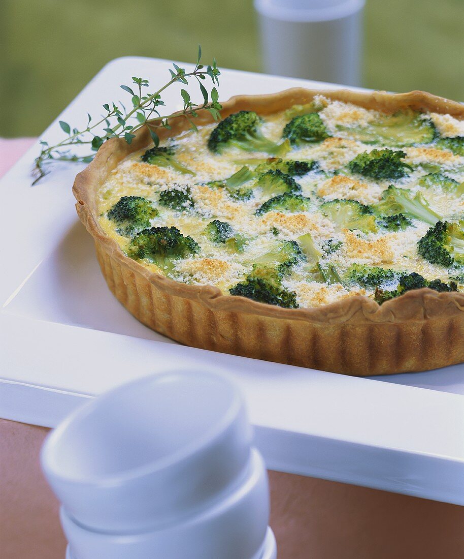 Quiche mit Brokkoli und Walnüssen