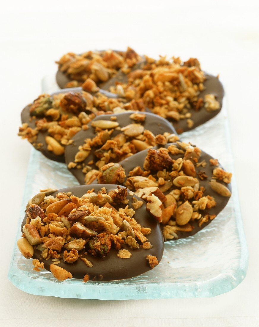 Chocolate muesli biscuits