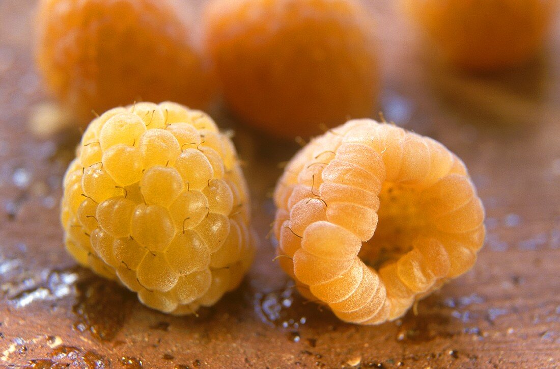 Yellow raspberries