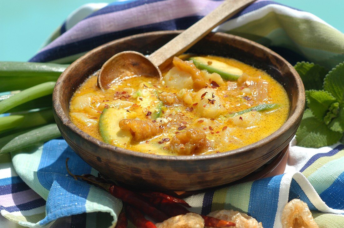 Locro de Papa (potato stew with avocado from Ecuador)