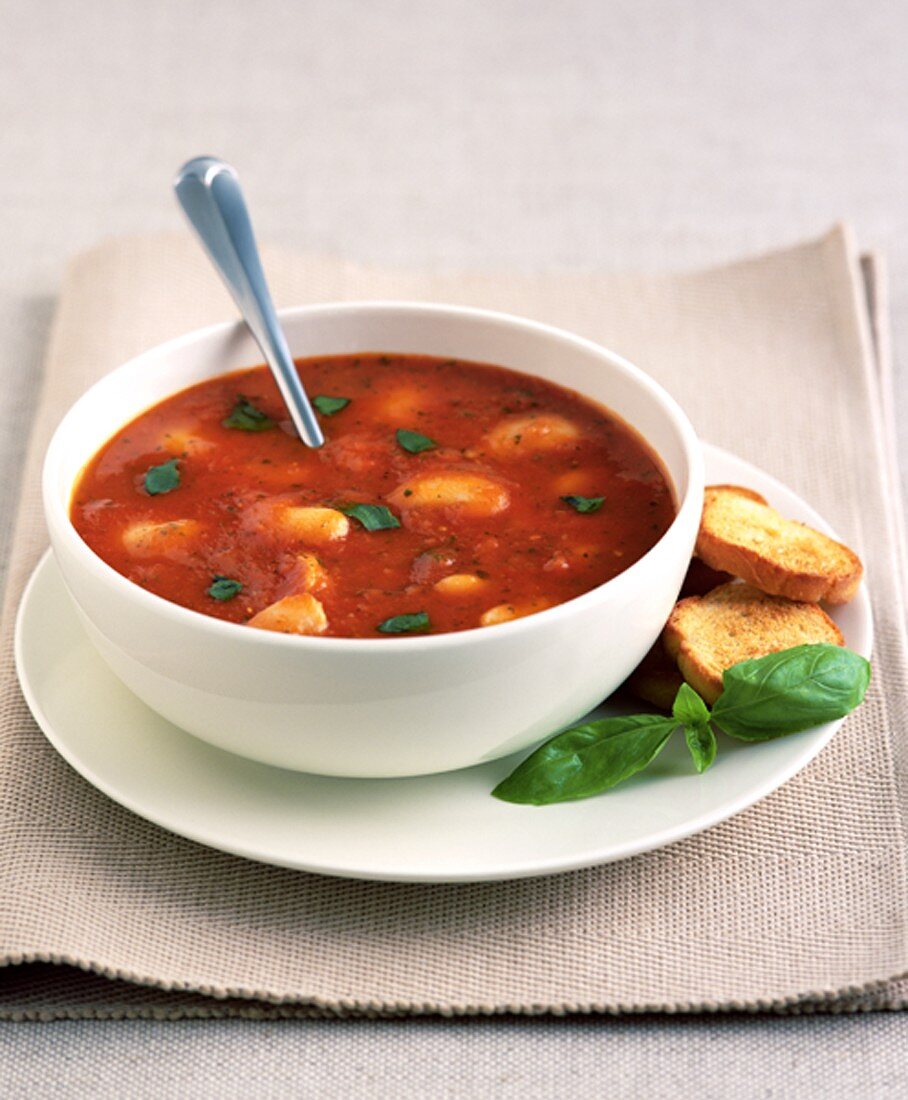 Pappa al pomodoro (Tomatensuppe mit Bohnen, Italien)