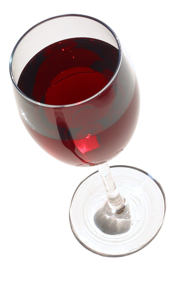 Glas mit Rotwein