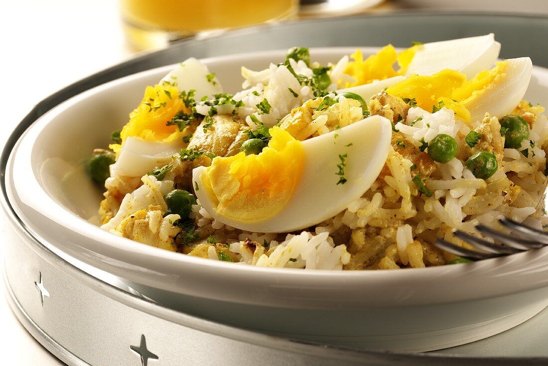 Kedgeree, Reis mit geräuchertem Schellfisch