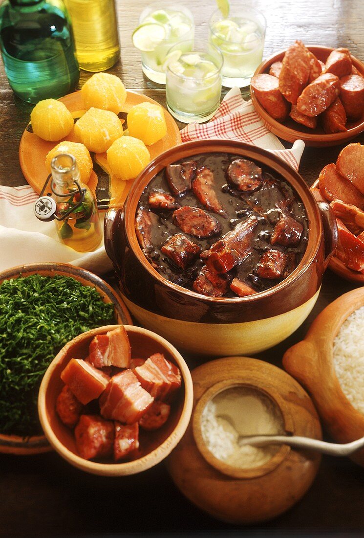 Feijoada (stew with black beans and meat, Brazil)