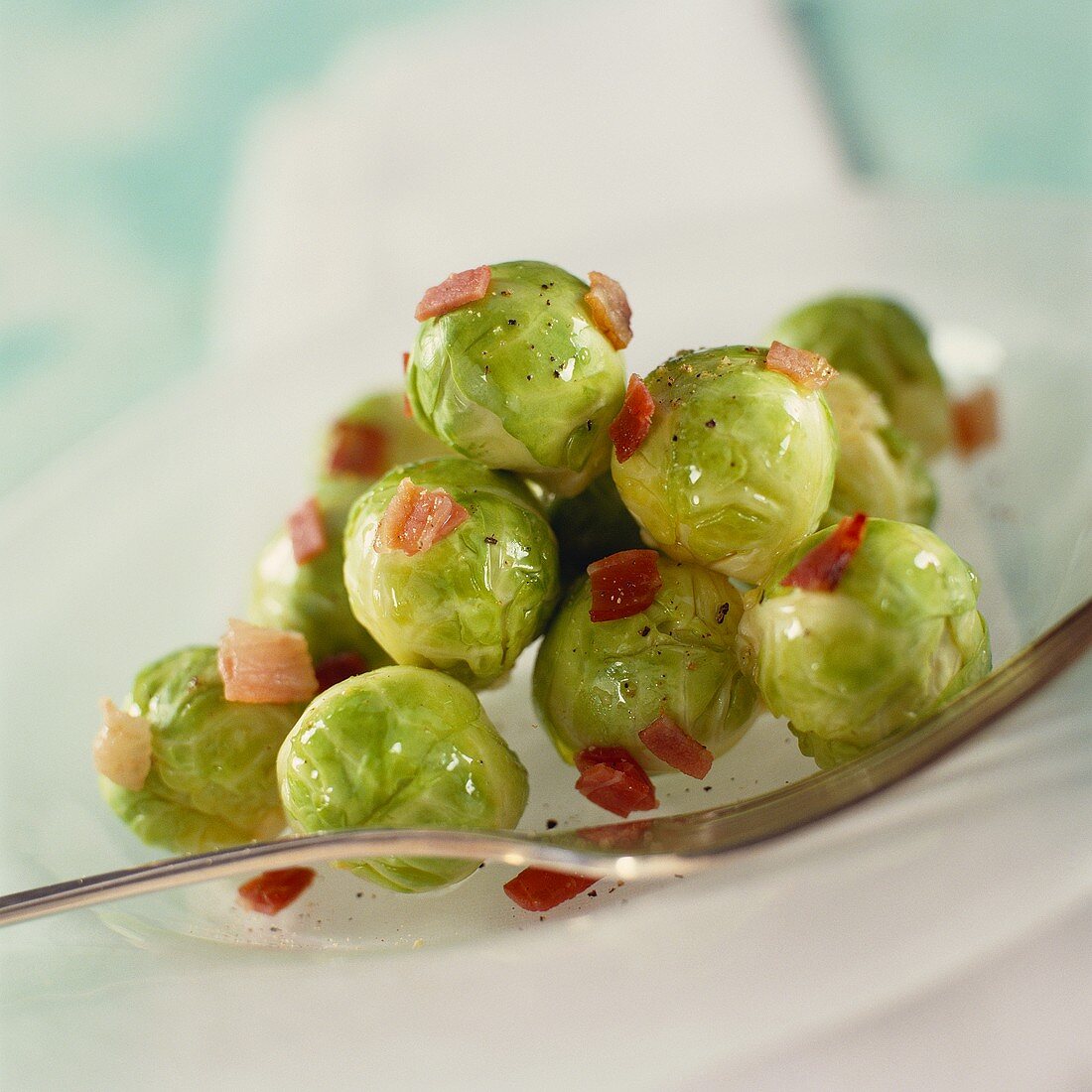 Brussels sprouts with diced bacon