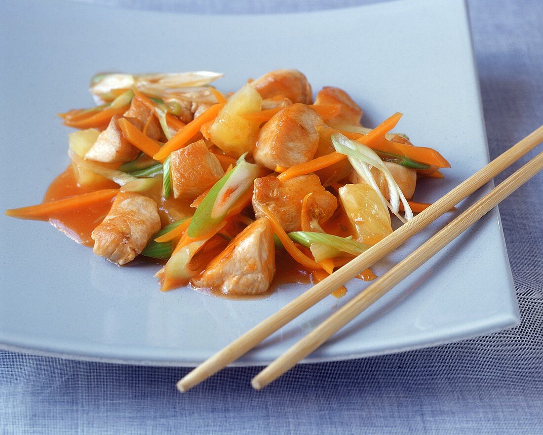 Sweet and sour chicken breast fillet