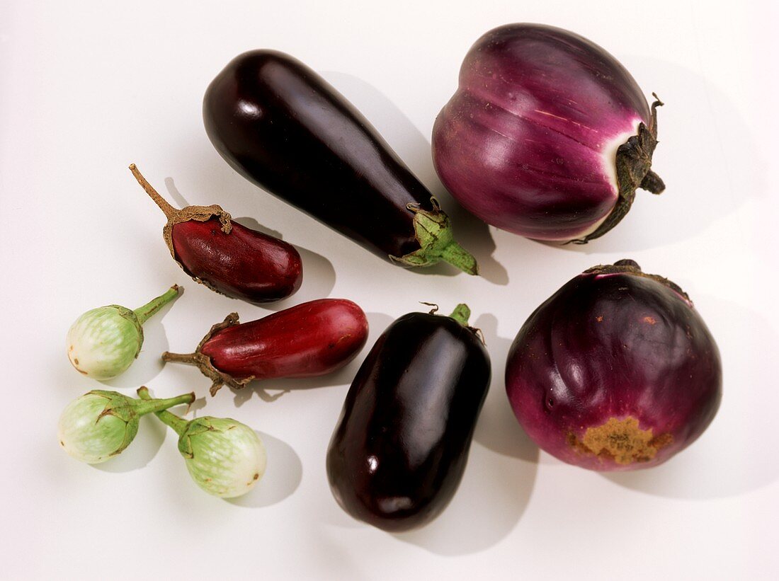 Assorted aubergines