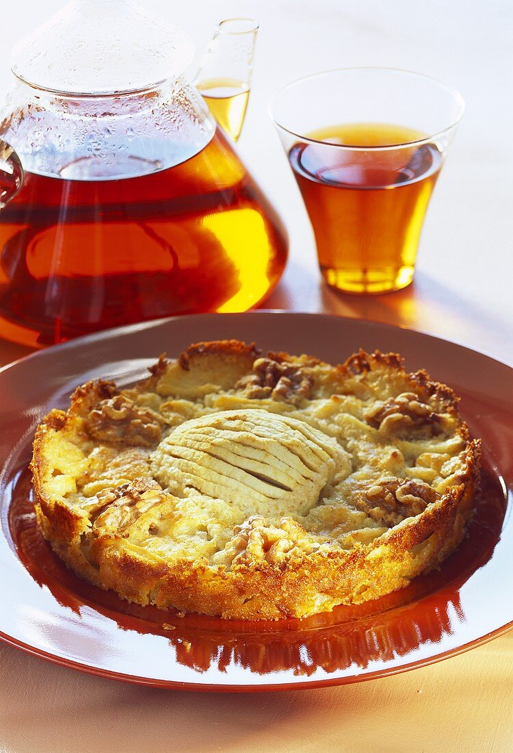 Apple and walnut cake