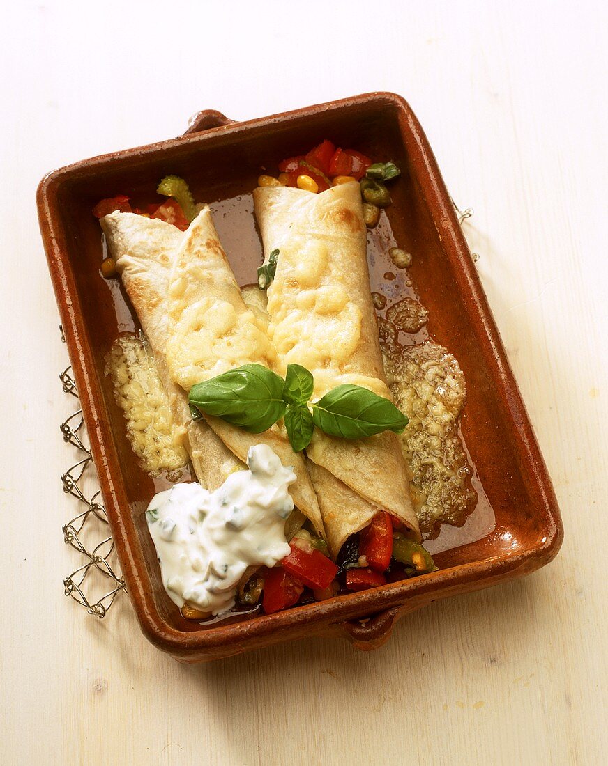 Enchiladas mit Gemüsefüllung