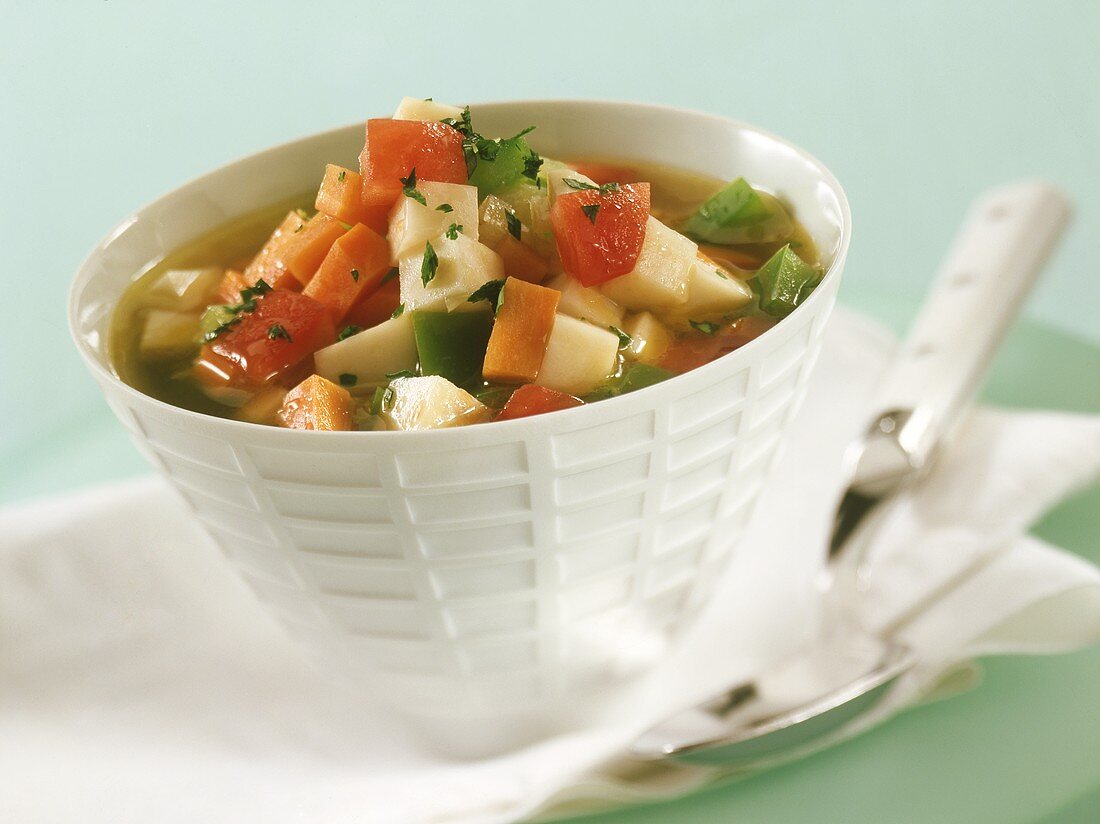 Tomato and pepper stew with celeriac