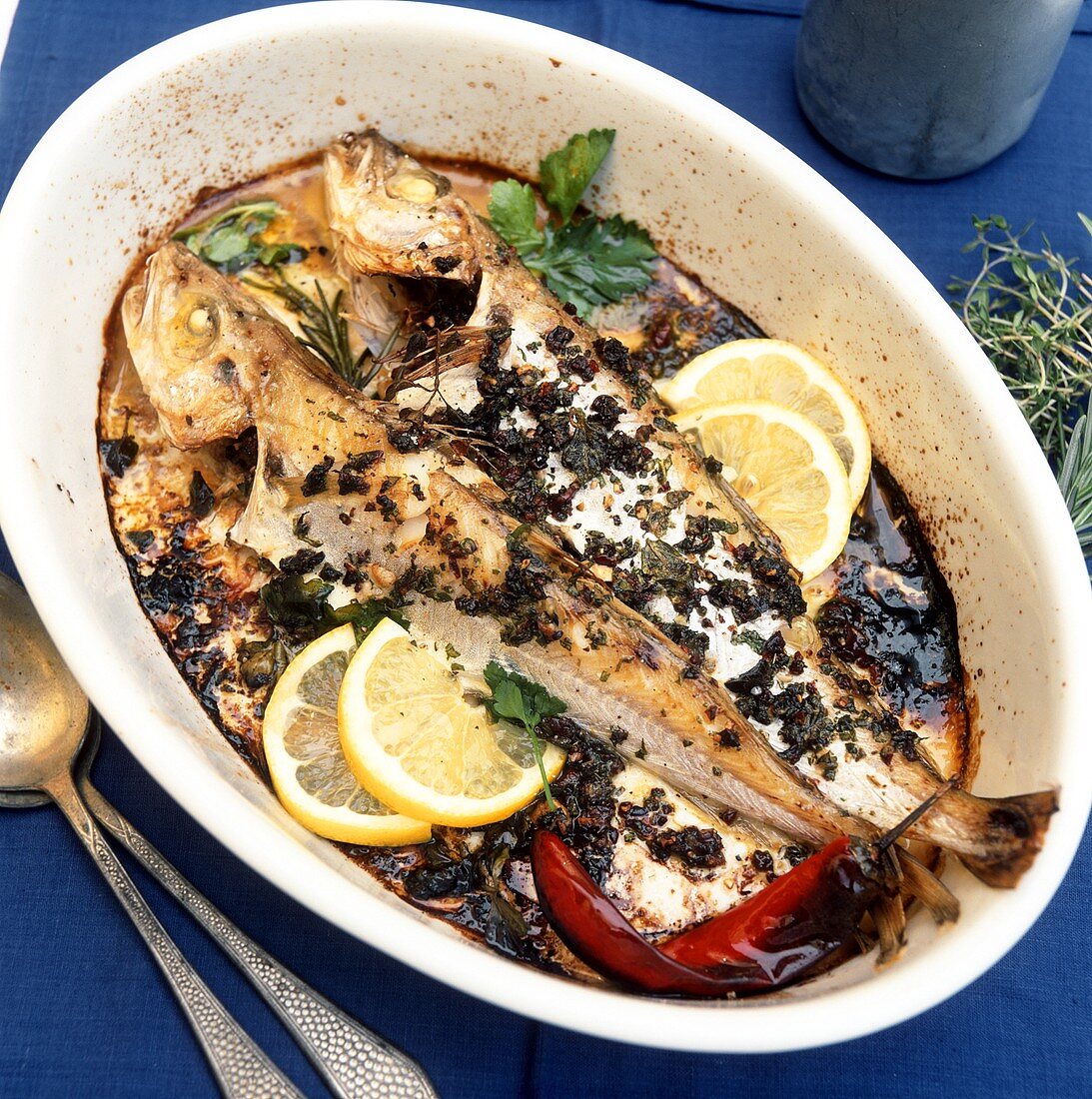 Pesce al forno (fish from the oven), Campania, Italy