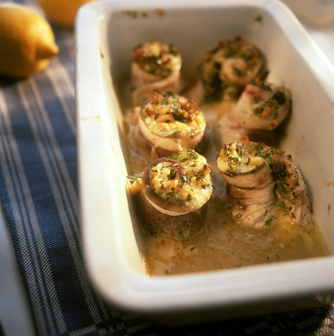 Involtini di pesce spada (swordfish rolls), Sicily