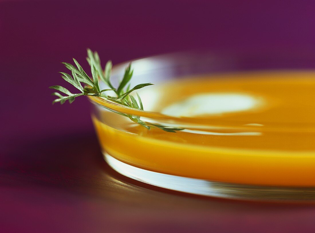 Carrot and orange soup with ginger