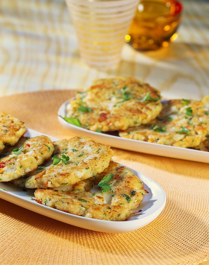 Maryland crab cakes with parsley