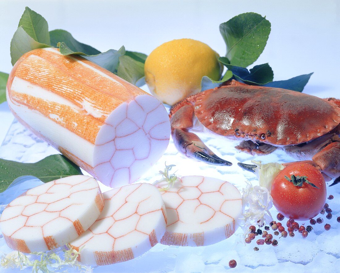 Crab-flavoured surimi