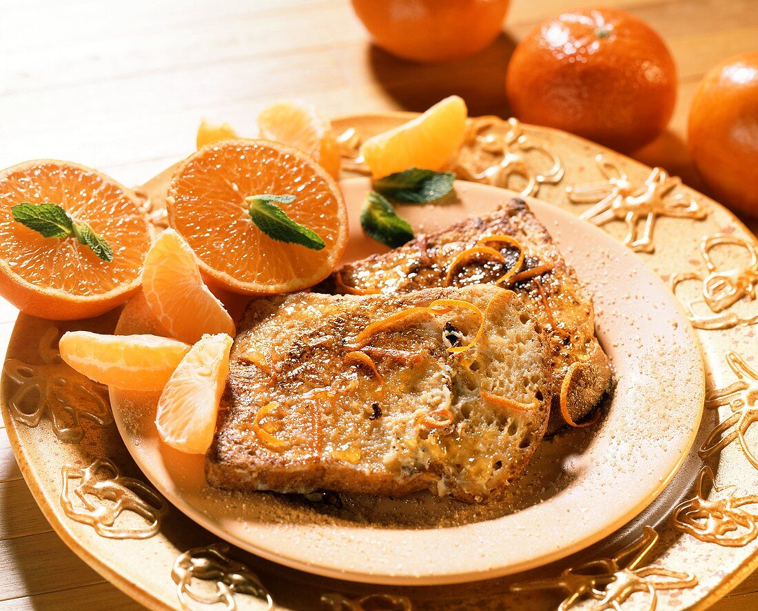 French toast with clementines