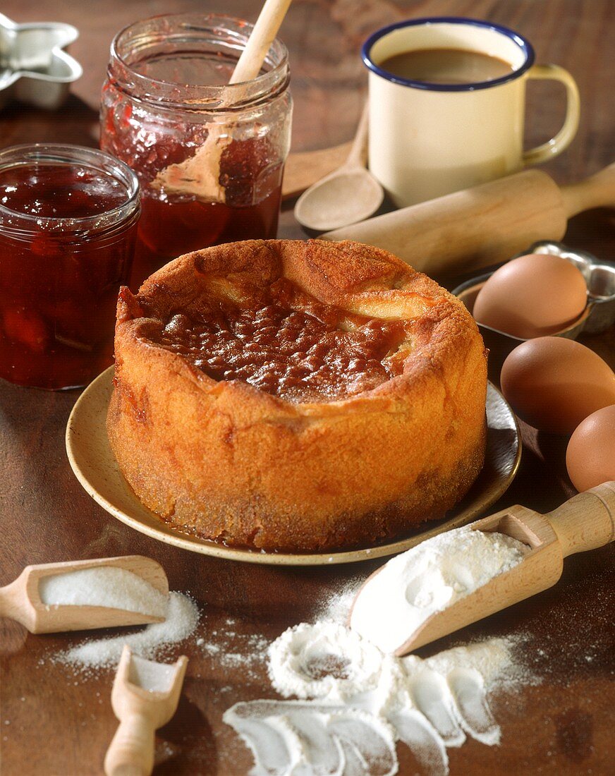 Gateau a la confiture (jam cake, France)