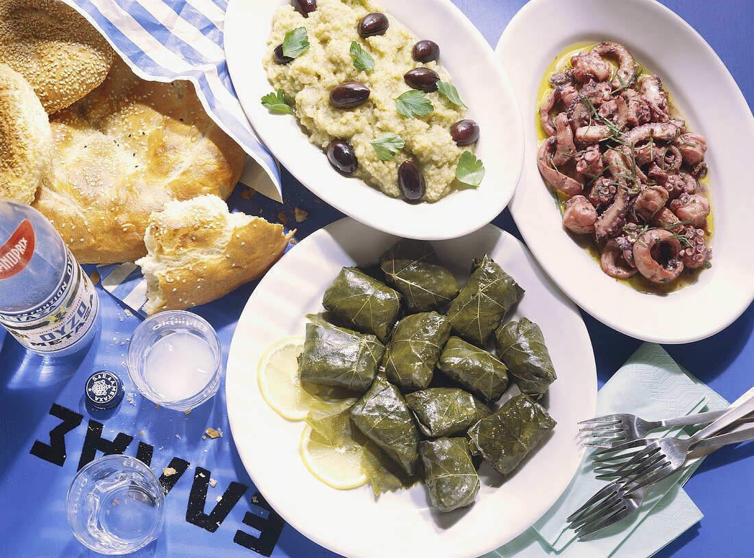 Tableau with Greek Specialities