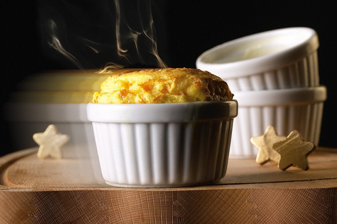 Orange soufflé (straight from the oven)