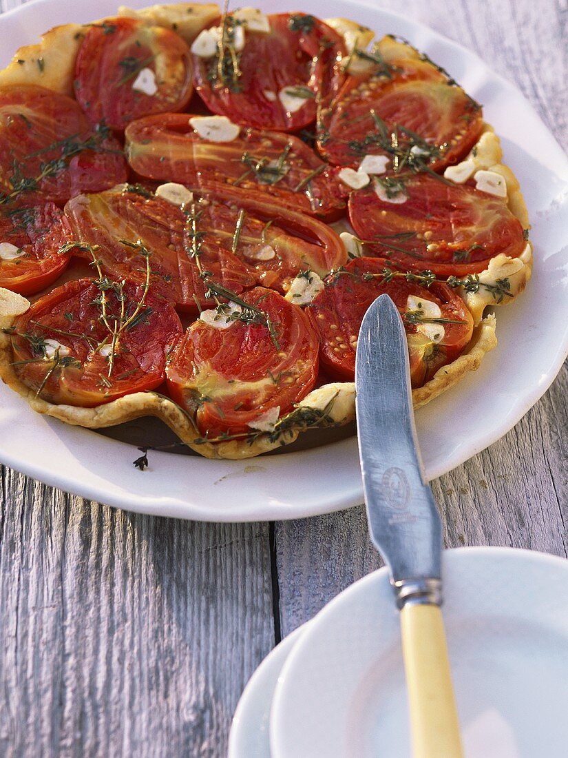 Tarte tatin aux tomates (upside-down tomato tart, Provence)