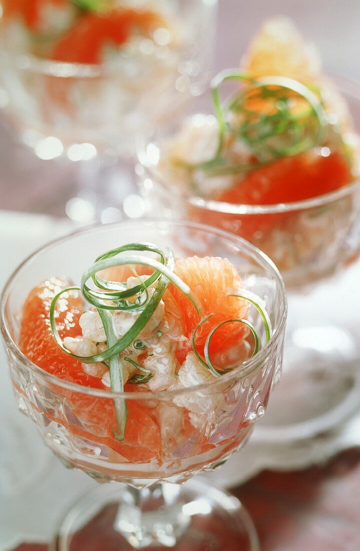 Crevettencocktail mit Grapefruitfilets