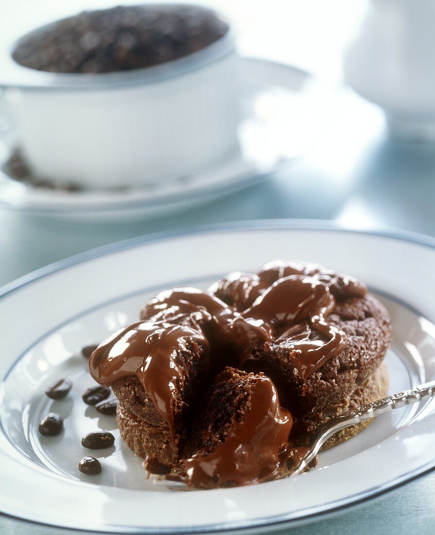 Moelleux au Chocolat (Warmer Schokoladenkuchen; Frankreich)